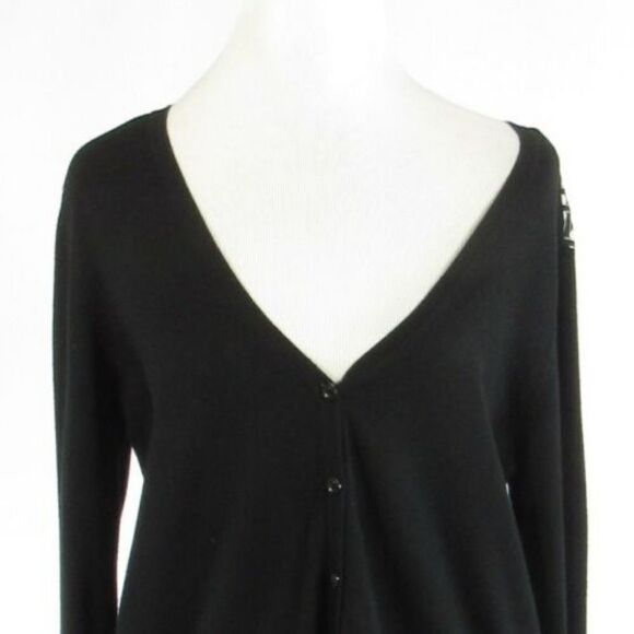 Isaac Mizrahi black cotton blouse L - Picture 2 of 8